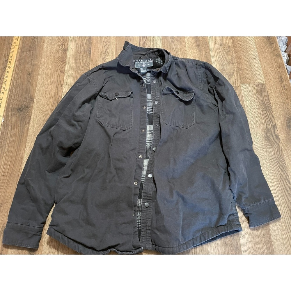 Maxxsel Jacket, Men's Size XL, Green, Lined, Button Up, Long Sleeve